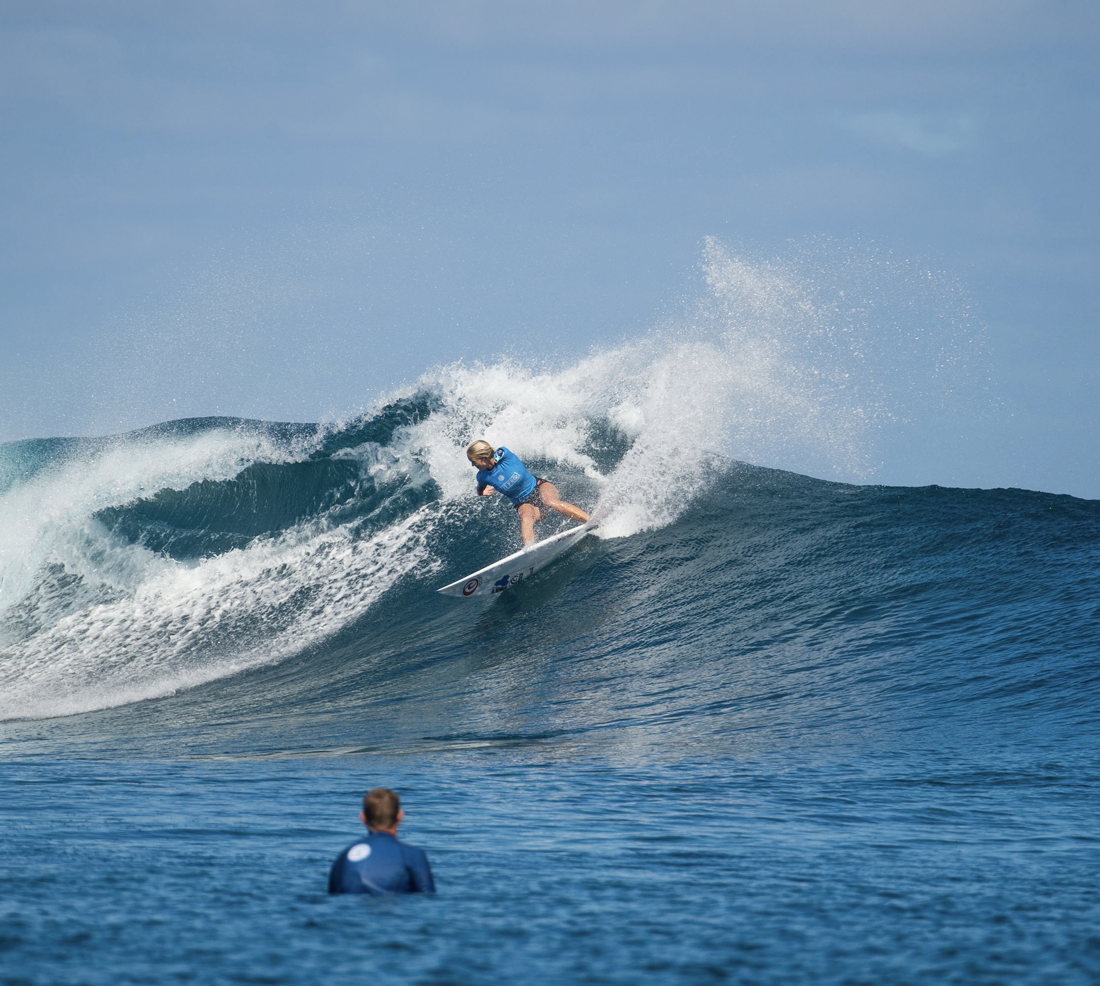 Bethany surfs in Fiji Pro